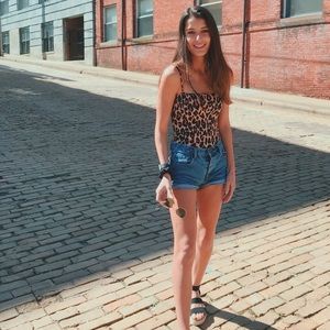 Cheeta print body suit